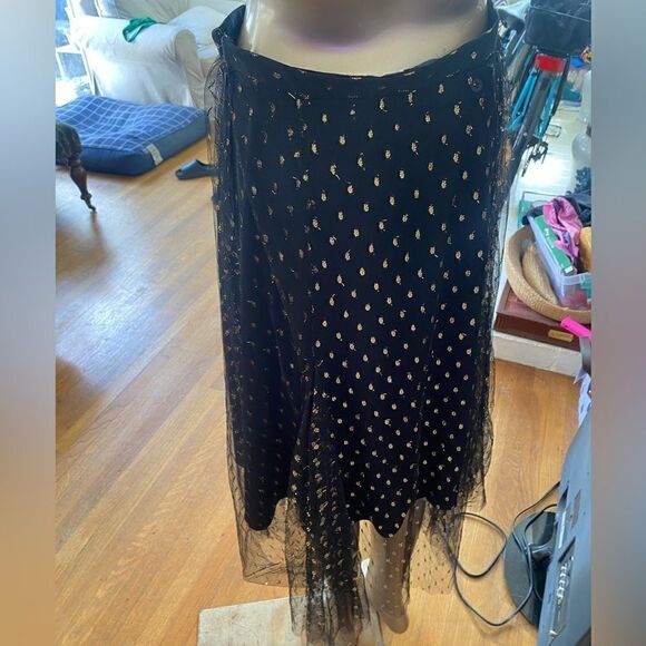 Eva Franco Anthropology black & gold mesh overlay with black optional underskirt - Picture 11 of 11
